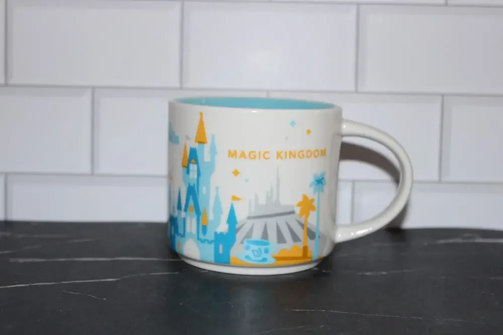 Starbucks Magic Kingdom You Are Here YAH 14oz Theme Park Coffee Mug EUC